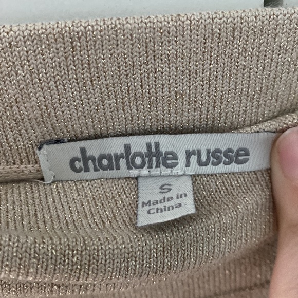 Tan sparkly strapless bodycon dress - Picture 3 of 3